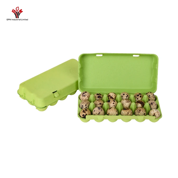 Biodegradable paper pulp quail egg  cartons boxes for packaging