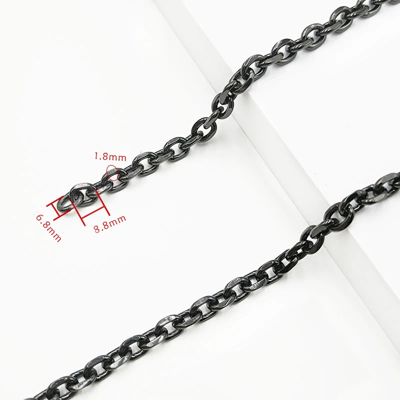 High Quality gold silver bronze black Custom O Shape Iron Bag Chain Metal Shoulder Strap Key Chain for Handbags