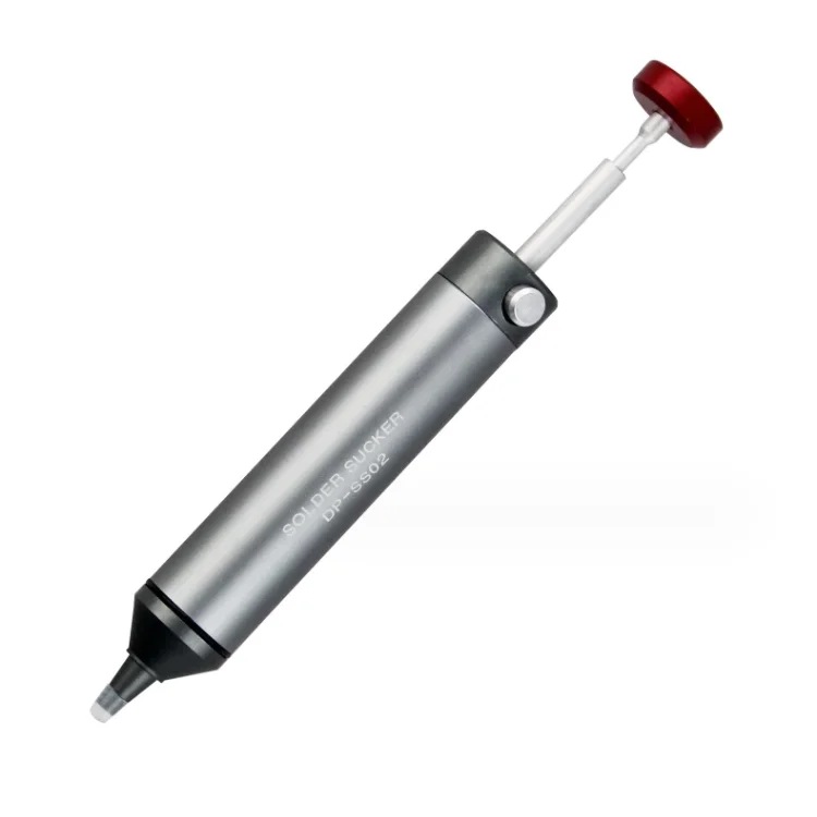 Aluminum Alloy Body Heat Resistance Silicone Nozzle Remover Solder Sucker Soldering Iron And Desoldering Pump