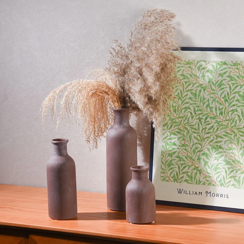 100% Handcrafted Boho Vases Modern Farmhouse Flower Vase Rustic Ceramic Vase Centerpiece Table Decorations