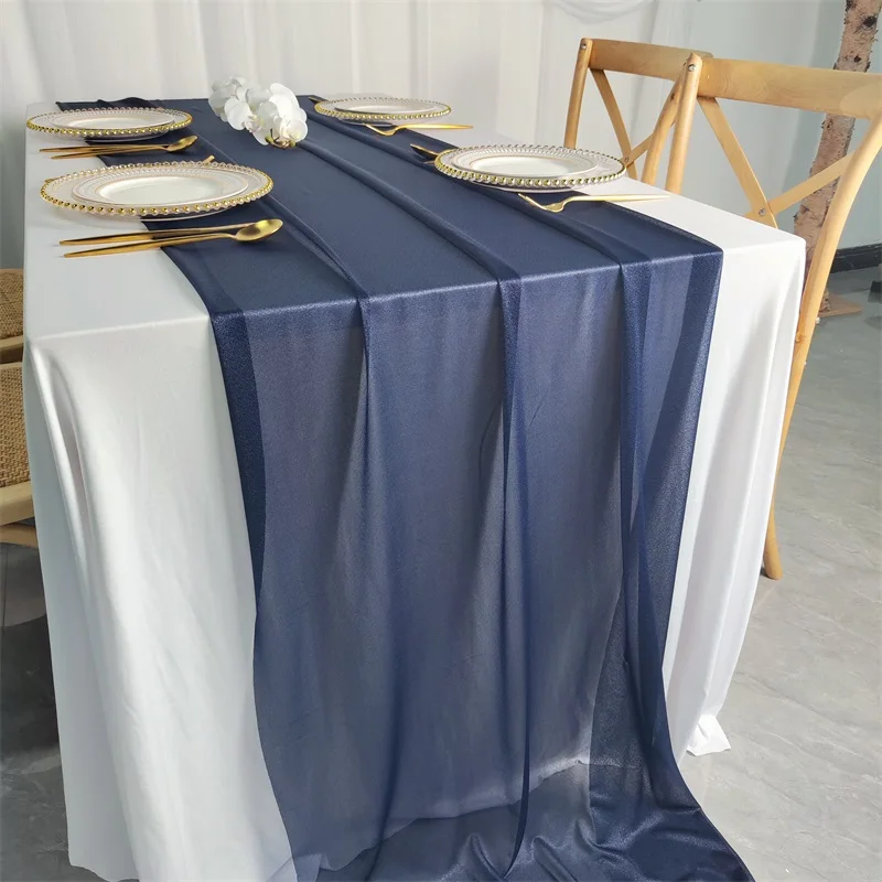 Шифоновый настольный бегун 77*300 см дюймов романтический цветочный настольный бегун свадебный