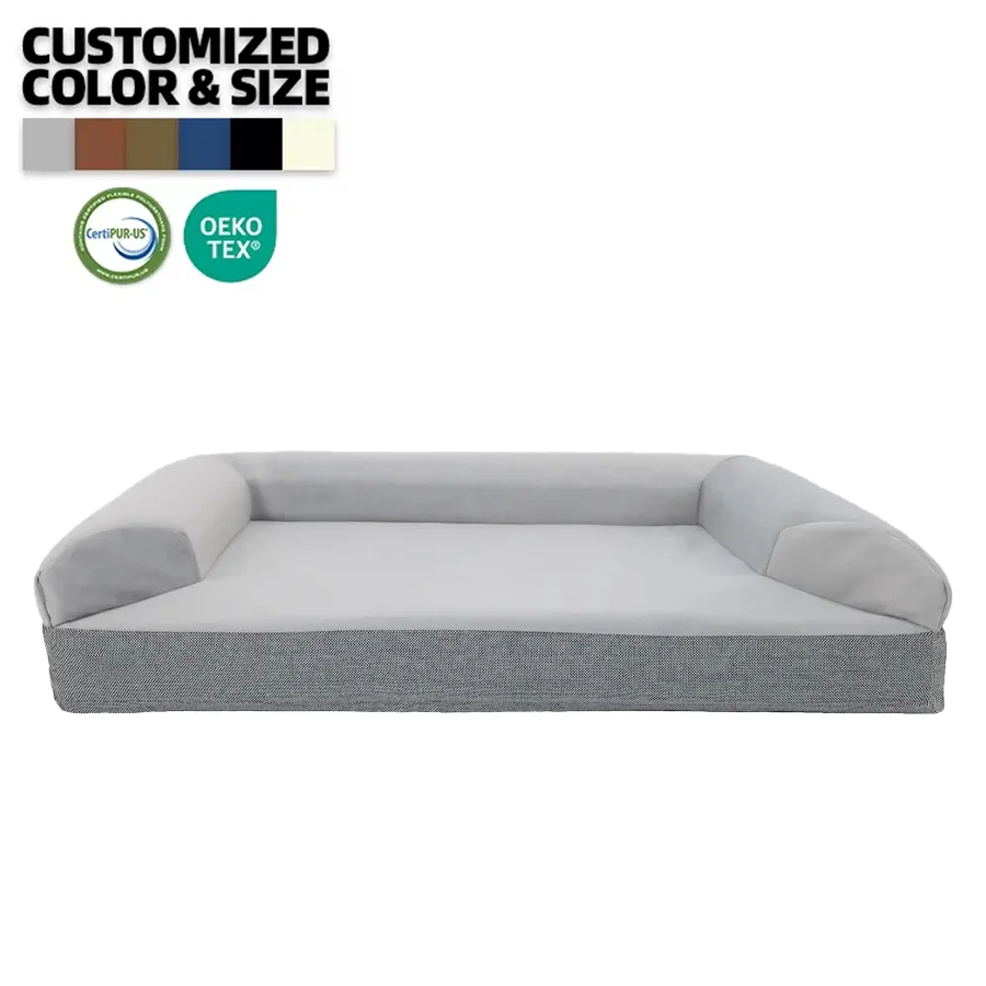 Factory Wholesale Designers Durable Removable Cover Luxury Large Washable Orthopedic boucle Waterproof Memory Foam Pet Dog Bed