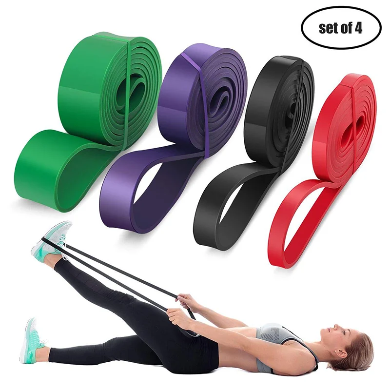 Набор эластичных лент Amazon, комплект эластичных лент для растяжки, латексный полиэтиленовый пакет, доступны индивидуальные логотипы для силовых тренировок