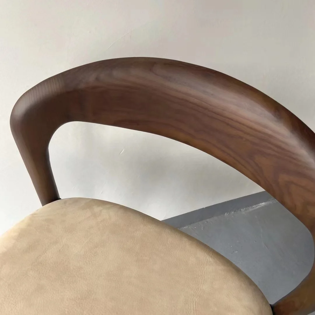 Designer bar stool with backrest Nordic ash solid wood bar chair living room bar chair