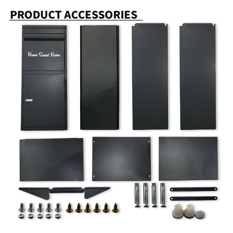 Почтовый ящик JH-Mech с запираемым ключом противоугонная свободно стоящая оцинкованная стальная уличная коробка для посылок