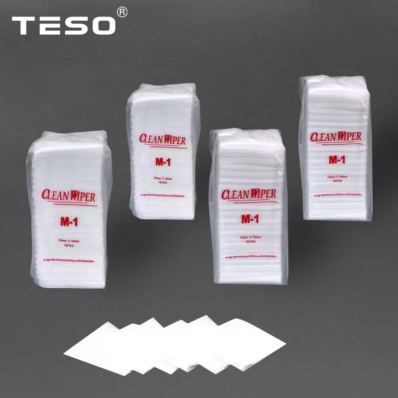Disposable 25X25cm Lint Free Industrial Non-Woven Wipes Cleanroom Wiper M-3