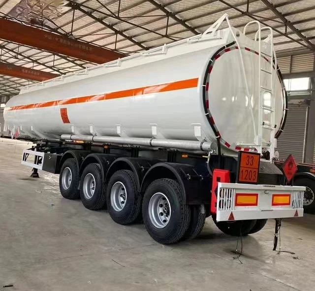 Chemical Phosphoric Acid Transport Aluminium 4Axles Diesel Fuel Oil Petrol Tanker Lorry Milk Tank Ship Water Tanker Semi Traile