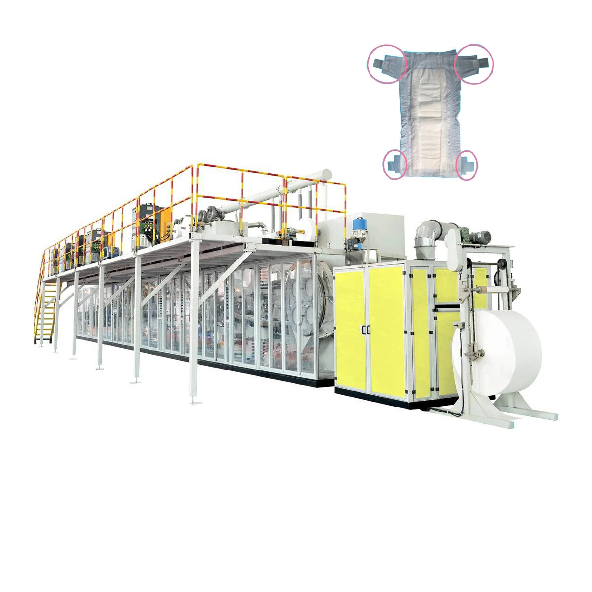 2021 New High Speed Semi Automatic Small T Sharp Machine for Diapers Full Automatic Baby Diaper Making Machine Fully Automation