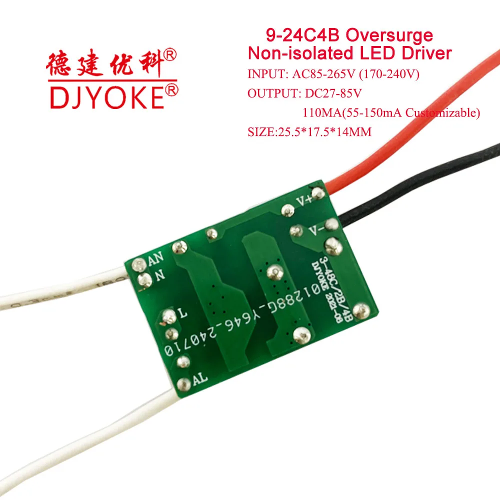 Oversurge 3-10W DC27-85V 110mA Low PFC open frame power supply led driver for bulb lamp E27 E14 LED driver 03