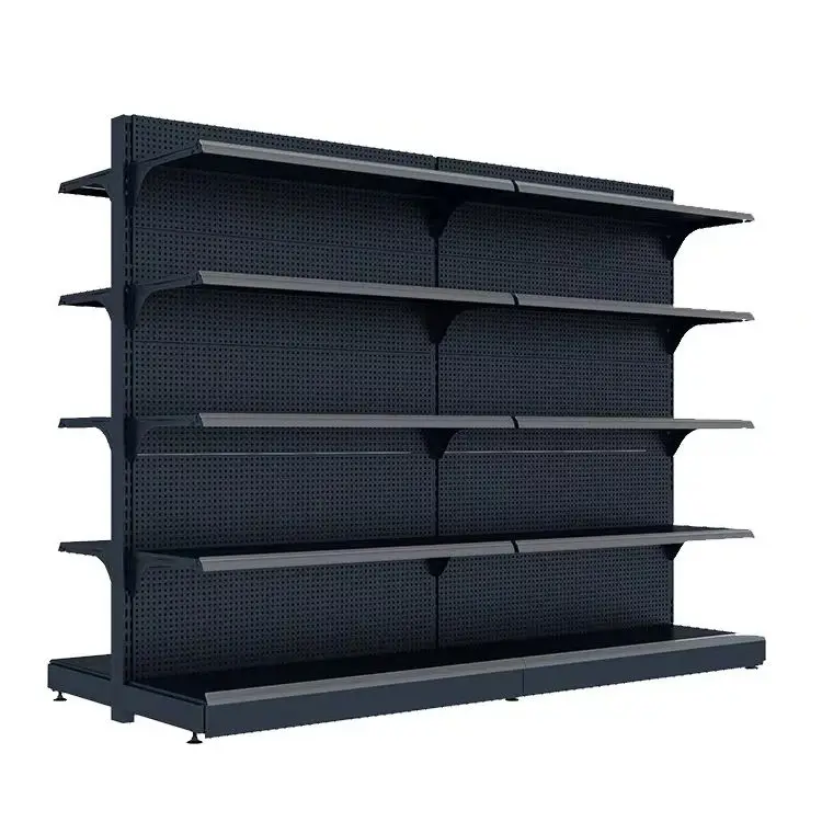 High Quality Metal Storage Shelving Style Supermarket Wooden Steel Shelf for Retail Display for Shops and Stores