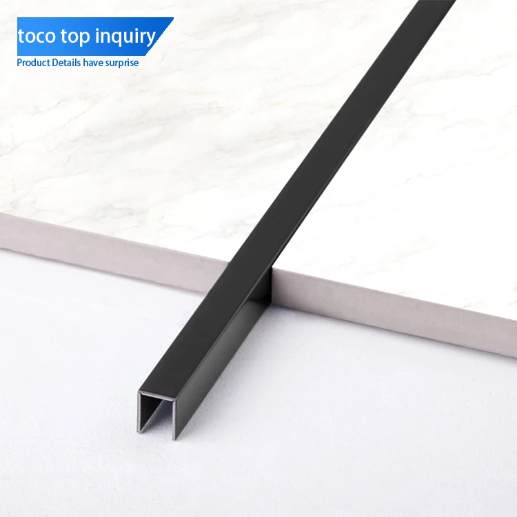 Toco Selling T Shape Aluminum Tile Trim Profile Bindings Acid-resistant Rectangle Silver Angle Aluminum Ceramic Tile Trim