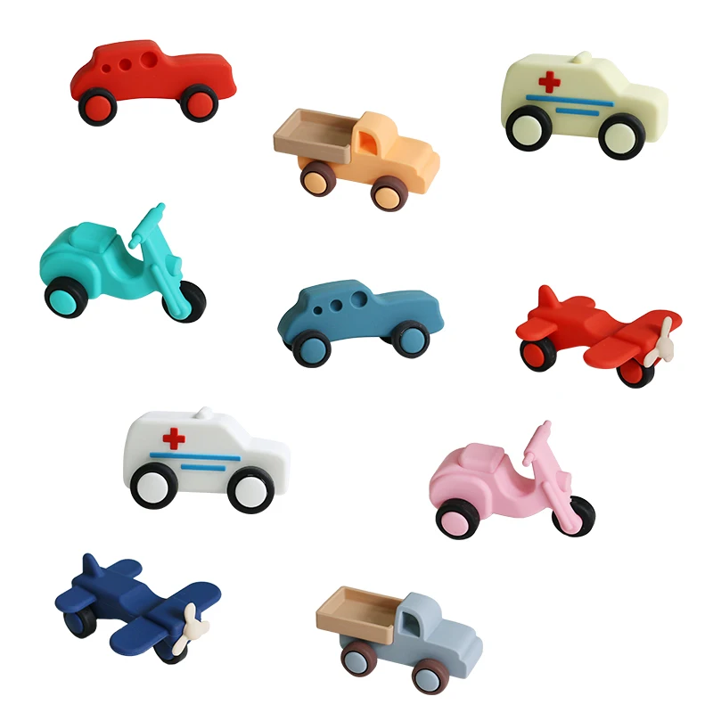 Factory Silicone Toys New Patent Baby Soft Toys Sensory Silicone Educational Motorcycles ambulances Silicone Car Toy
