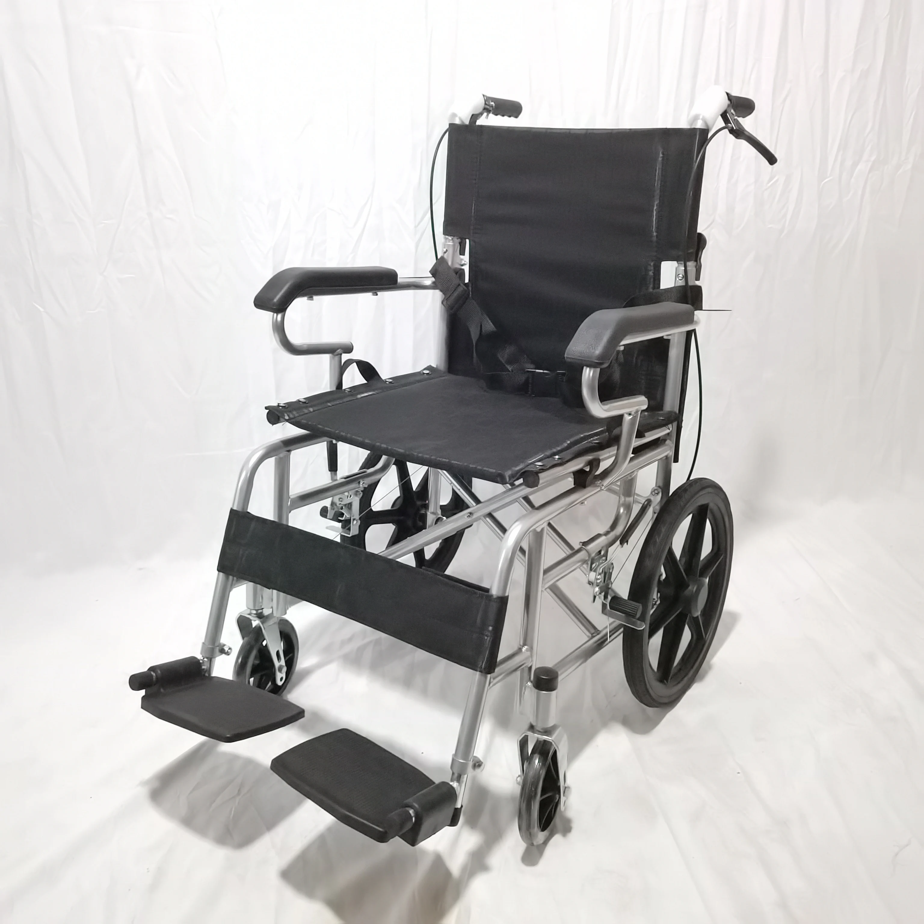 Manufacturers Make Foldable Carbon Steel 16 Inch Rear Wheel Manual Children Wheelchair