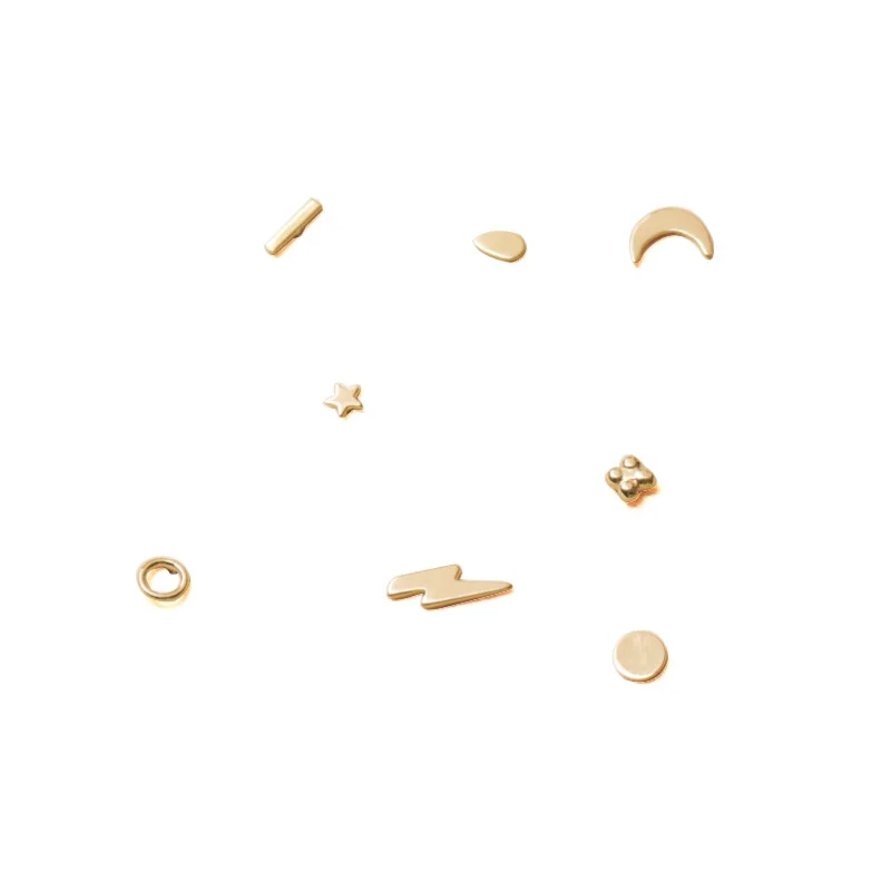 Custom Simple Style 925 Sterling Silver Minimalist Stud Earrings