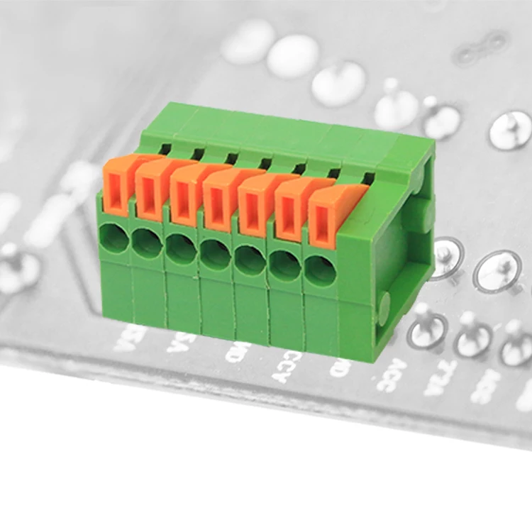 2,54 мм шаг PCB пружинная Клеммная колодка 2-сторонний Электрический разъем главный распределительный каркас Клеммная колодка