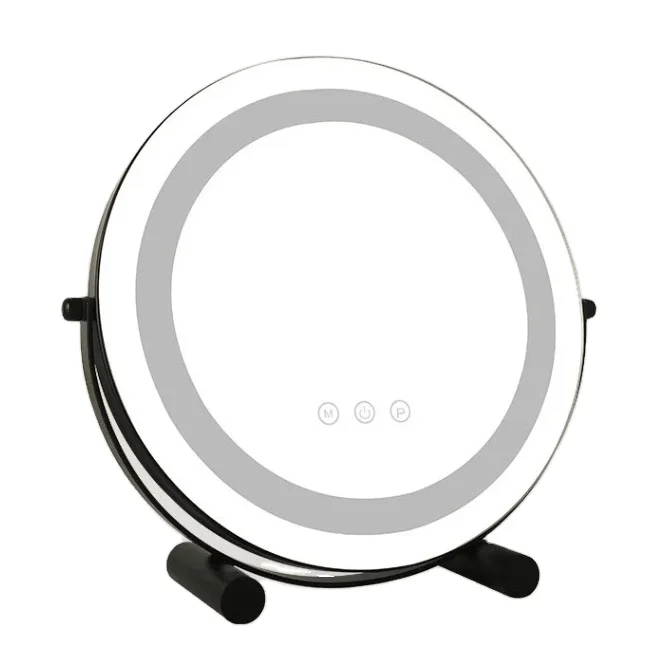 Single-Sided Hollywood Style LED Lighting Large Capacity Compact Desktop Cosmetic Mirror for Home or Hotel Use Boxed