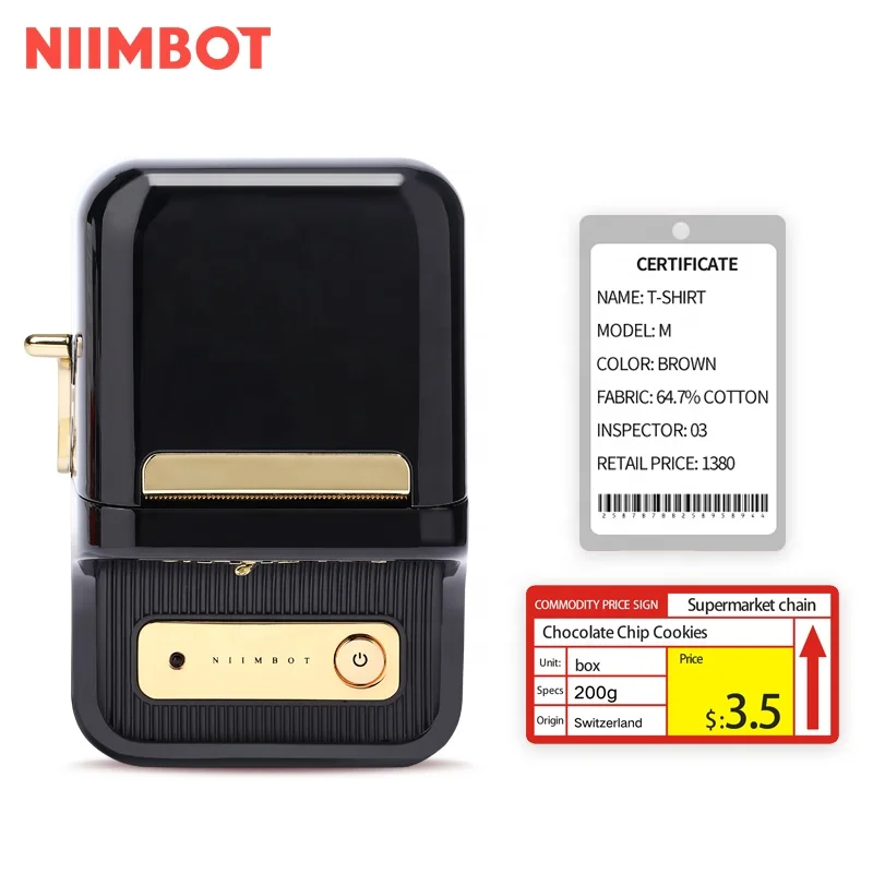 Niimbot B21 custom thank you clear waterproof label printer hot amazon smart thermal mini printer for whole sale