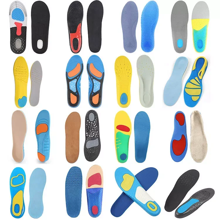 PORON comfortable sweat-absorbing arch 3/4 running sports shock-absorbing heel insole