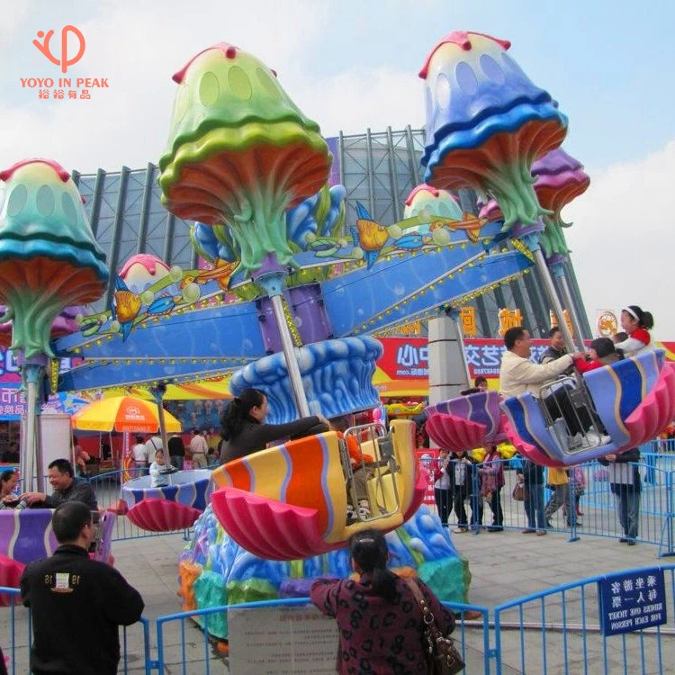 Hot Sale Outdoor Themed Amusement Park China Supply Factory Price Attraction Equipment Happy Jelly Fish Ride For Sale
