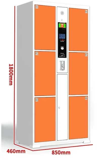 Customized Supermarket Waterproof Iron Sheet Metal Electronic Facial Recognition Password Storage Cabinet