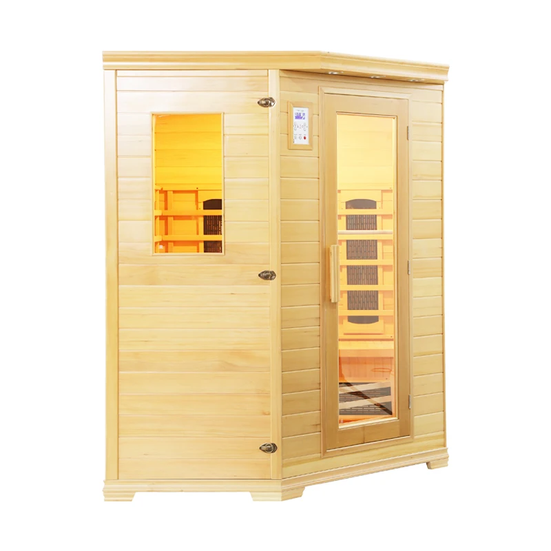 Low price Canadian hemlock far infrared sauna dry ceramic tube outdoor sauna for people healthy
