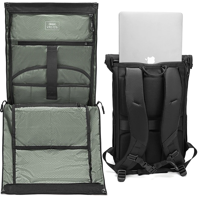 EverVanz Rolltop Backpack Men Women Expandable Waterproof Travel Backpack Commute Casual Daypack with 15.6 laptop compartment