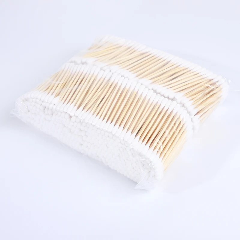 High Quality 1000 Large Packaging Cotton Buds Bamboo Sticks Bag Cotton Swabs Wholesale Special