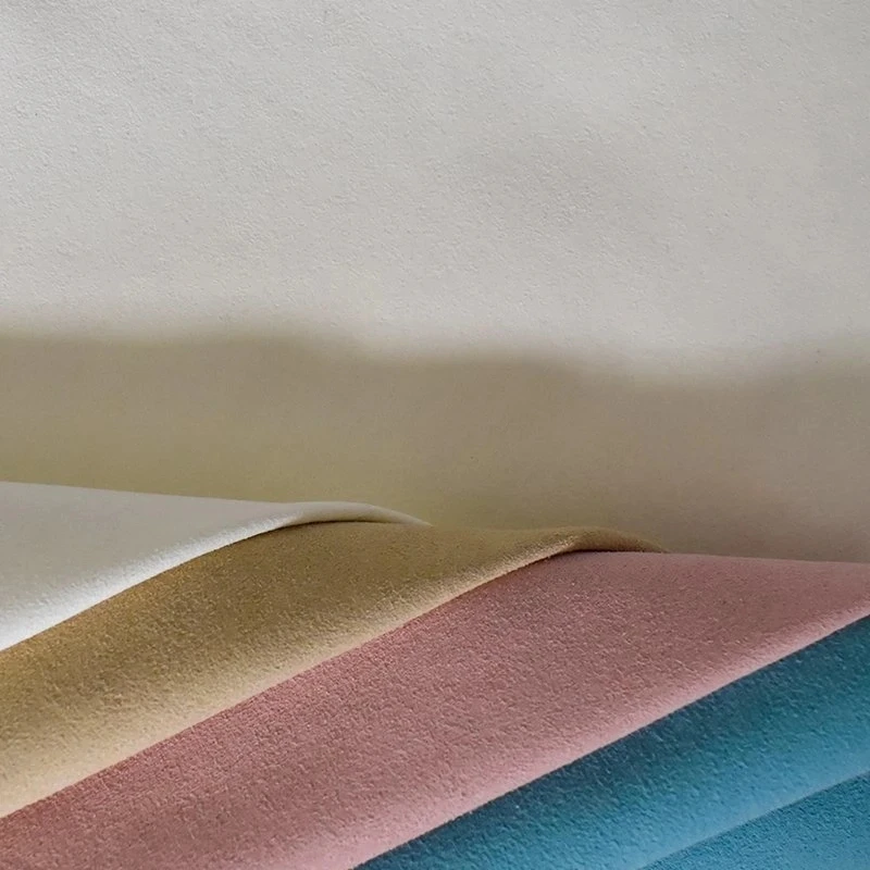 Suede Bronzing Velvet Fabric with Fleece Backing for Shoe Lining