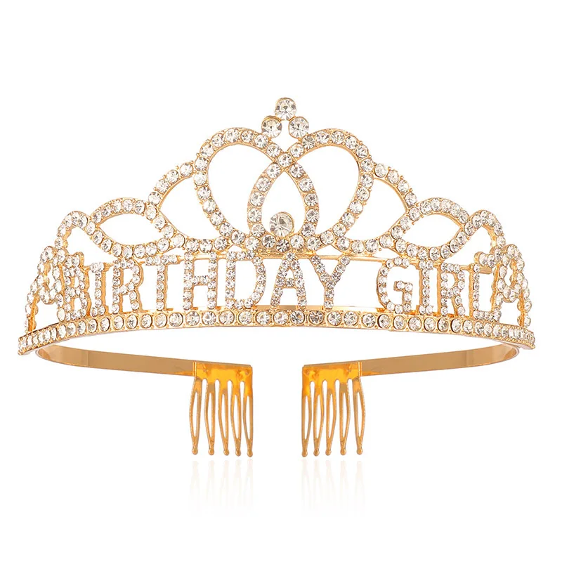New Silver Birthday Princess  Tiara Crystal Crown Birthday Girl  Party Favors Birthday Party Decorations