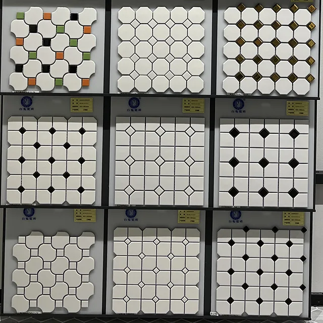 Marble Mixed Shell Waterjet Mosaic Tile Thassos White With Mother of Pearl Mosaic