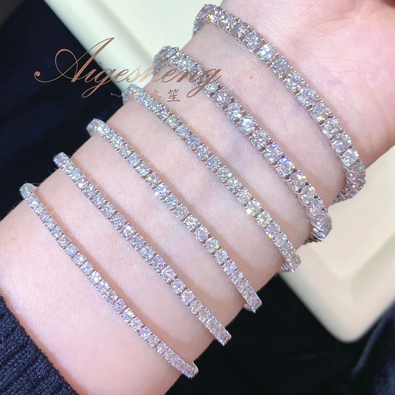 Aigesheng Luxury Designer Bracelet Charms For Jewelry Making 18K Real Gold Natural Diamond Women Jewelry