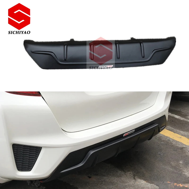 For Honda JAZZ Diffuser 2014-2016 FIT Body Kit style B Car Rear Bumper Spoiler Lip Auto Car Rear Bumper Diffuser For