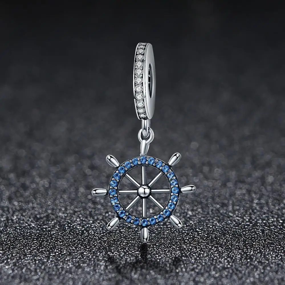 Sea Voyage Ship Rudder Pendant Charms