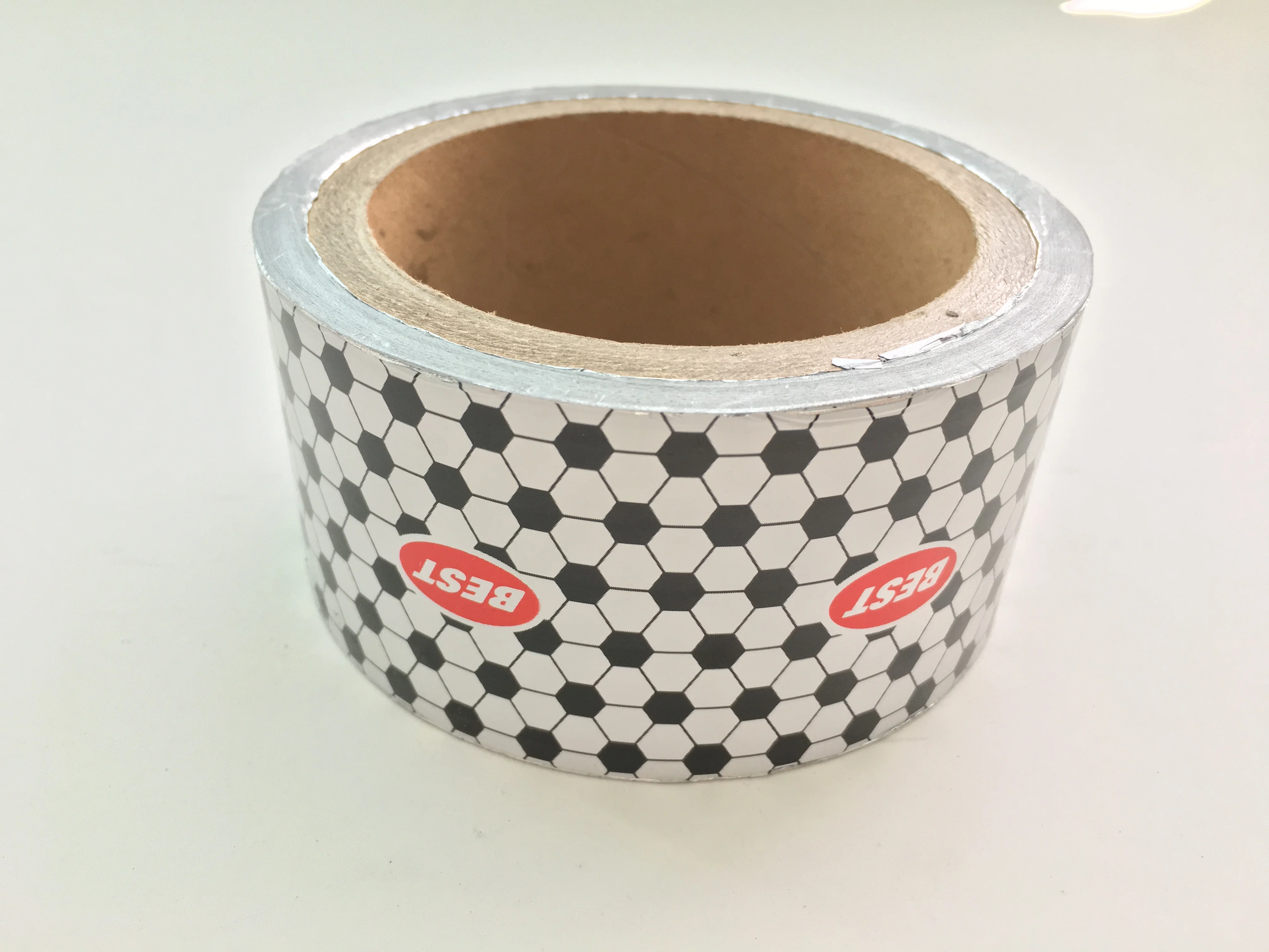 logo print aluminum foil roll in box with window