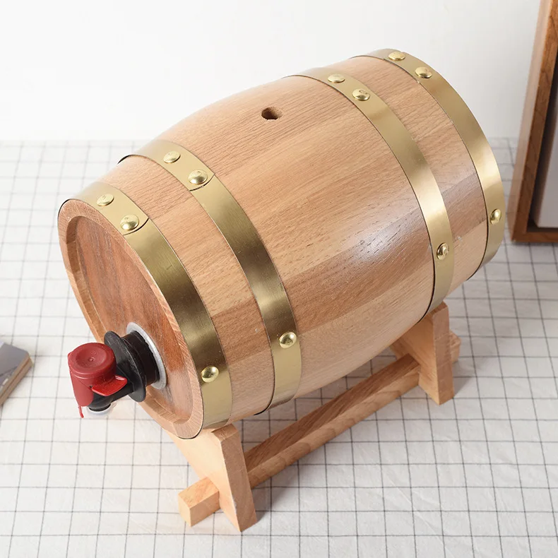 5L10L 15LBeer Keg Barrel Pine Wood Wine Barrel For Whiskey Rum Decorative Barrel