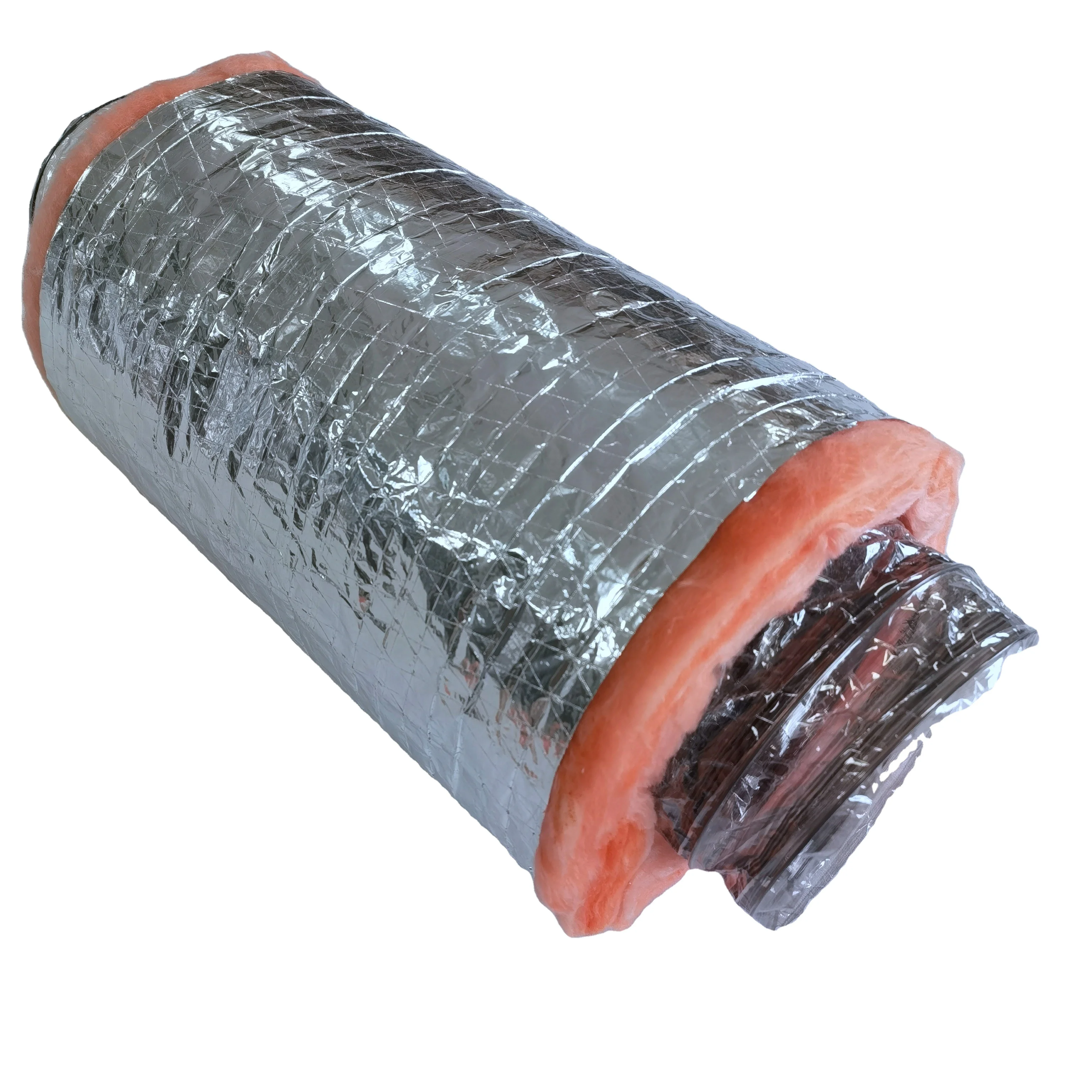 R6 R8 insulated flexible air duct/hose fiberglass attic insulation pipe insulation air conditioner insulation
