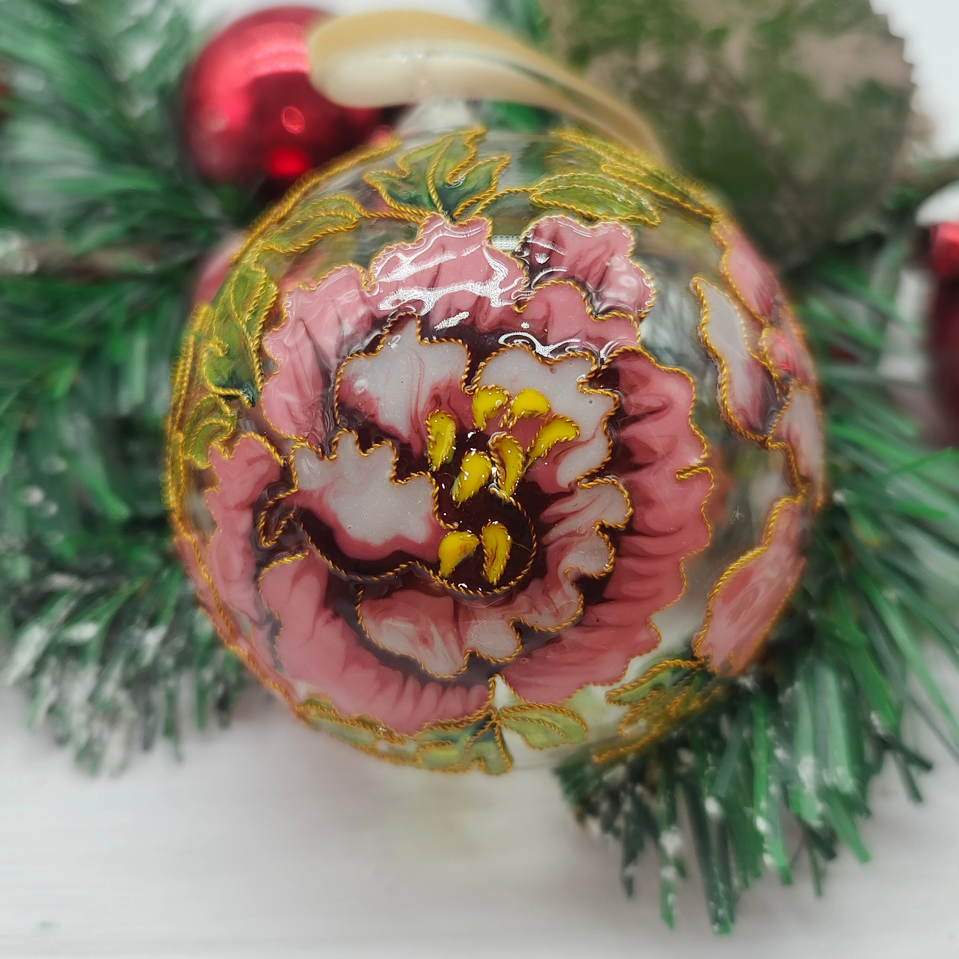 Factory handmade custom high-grade cloisonne enamel glass cloisonne ornaments for gift decoration to VIP customers