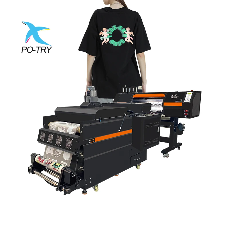 Potry 60cm A2 2/4 Print Heads Digital Printing Direct to Heat Transfer PET Film DTF T Shirt Printer