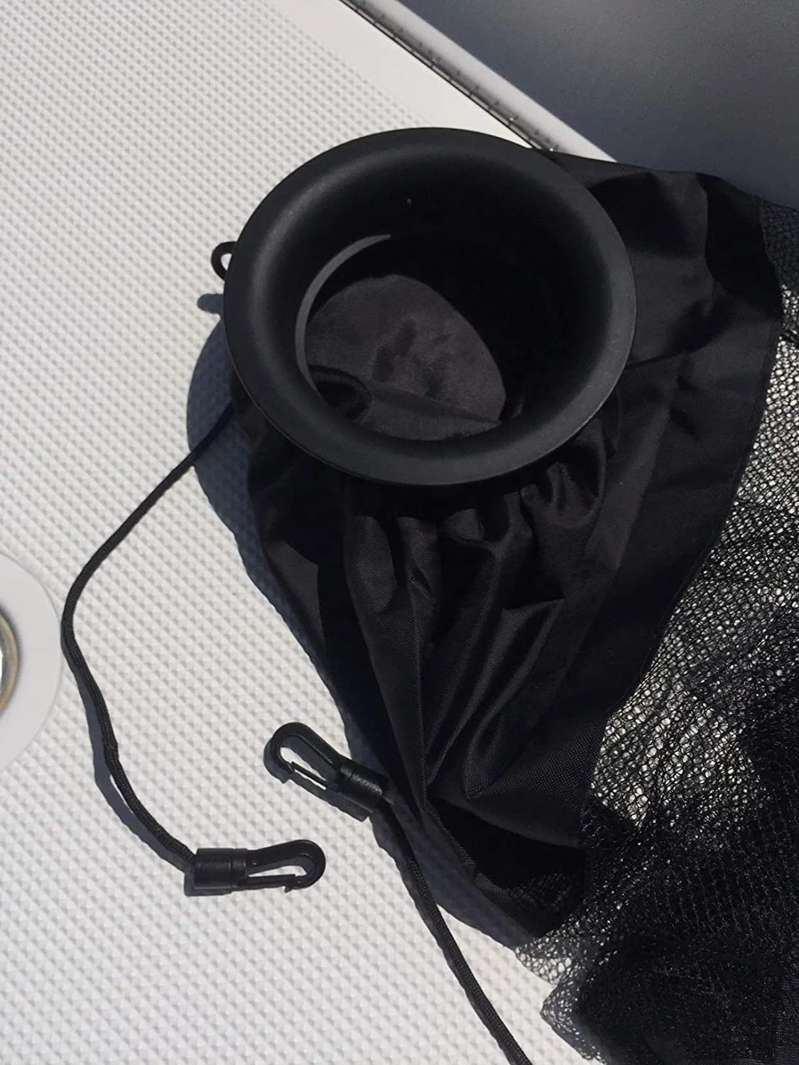 
Hanging Boat Trash Bag Sundries Houseboat Storage bag Medium Hoop Mesh Yacht Trash Bag for Your Boat 