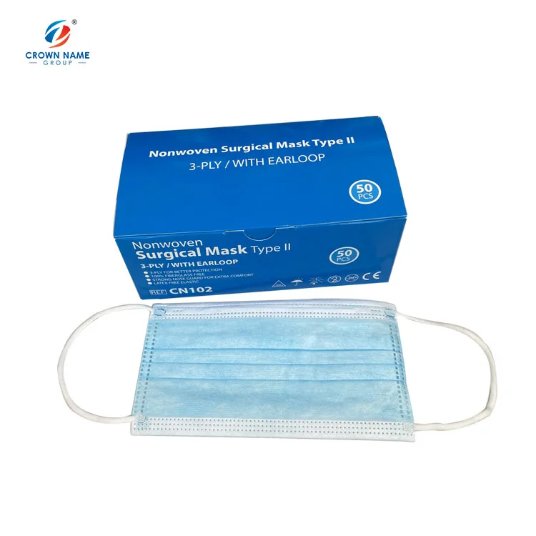 Manufacturers wholesale Face Mask 3 Ply Non-woven Disposable Face Mask Earloop