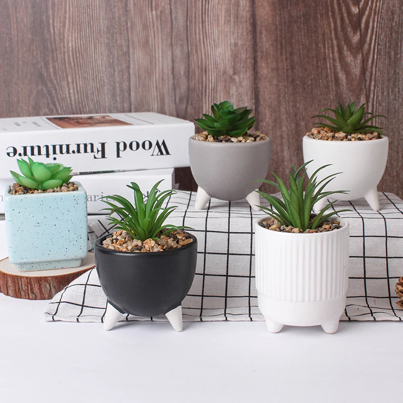 White Ceramic Wall Mounted Hanging Flower Vase Holder Plant pots