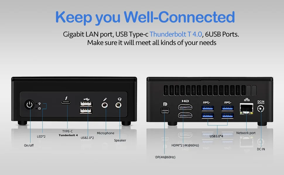 11th Gen Nuc mini pc  i7 1165G7 Core i5 1135G7 win10/win 11 2*HD MiniDP 4K@60H Thunderbolt 4 desktop gaming computer  M.2 WiFi