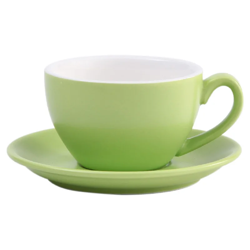 Керамическая чашка для латте и блюдце капучино двойного эспрессо мат кофейни бариста