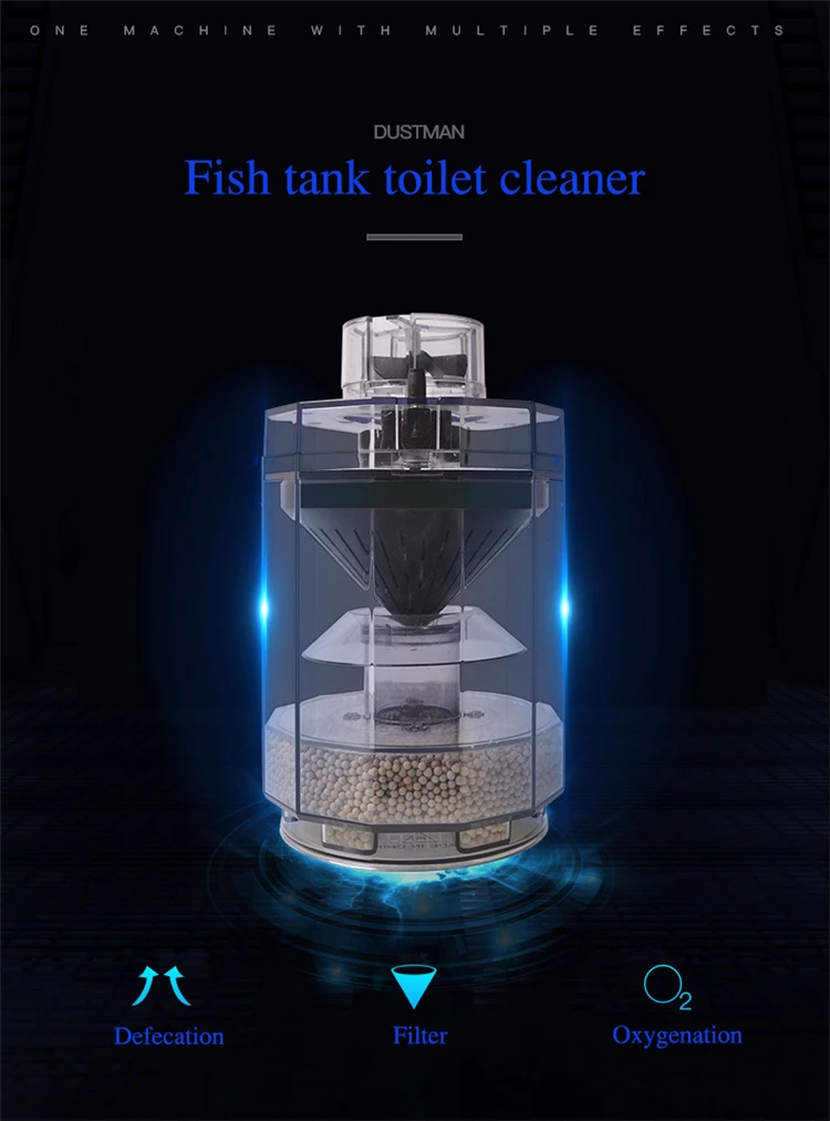 Aquarium Filter Ultra-quiet External Suction Pan Automatic Fish Excrement Filter Circulation Three in One Filter Pump