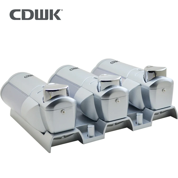 200ml X 3 Three Chamber Wall Mounted Bathroom Shampoo/Conditioner/Soap/Shower gel Dispenser