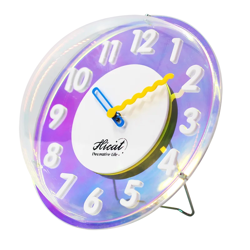 Hot Selling Nordic Colorful 11 Inch Laser Non-Ticking Modern Bubble 3D Wall Clock For Living Room Bedroom