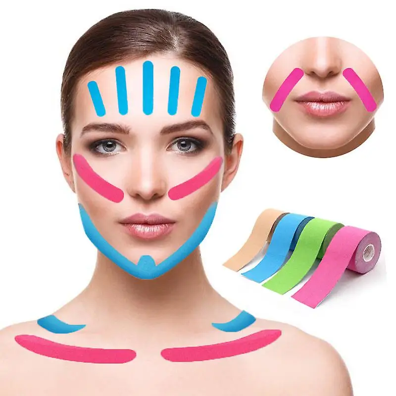 Wholesale Premium Sports Tape 2.5cm 10cm 15cm Light Pink Custom Facial Kinesiology Tape for Face with Print Logo