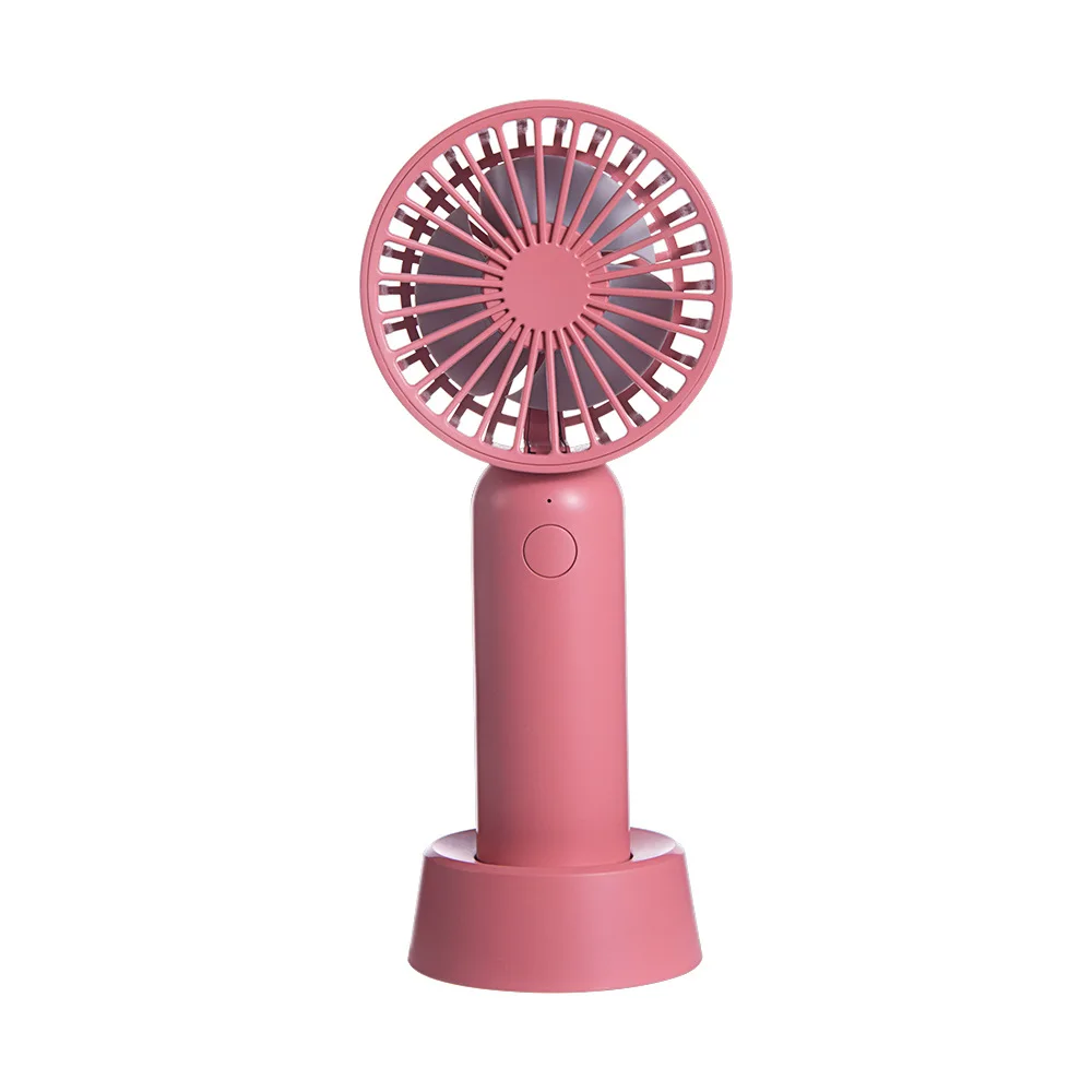 Lightweight Base Portable Fan 3-Wind Speed Handheld USB Rechargeable Mini Fan