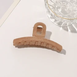 Korean Hair Clip Velvet INS Simple Elegant Claw Clip For Women Square Wholesale Winter Hair Clip
