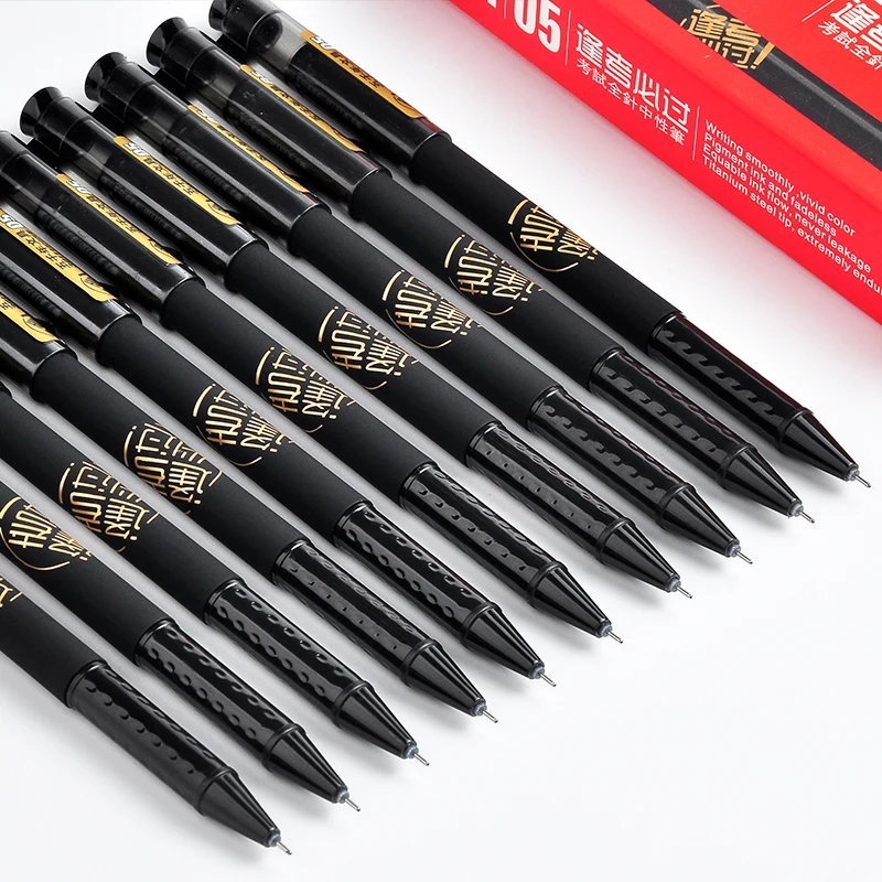 High quality luxury quick drying gel pen Handwriting only gel pen factory Price plastic black red blue gel pen